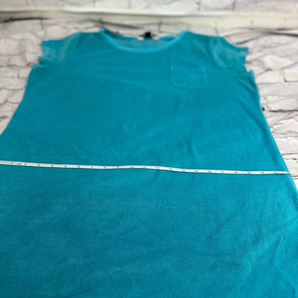 Lands’ End‎ Terry Cloth Cover-Up Dress – XL/P (18) – Turquoise Blue